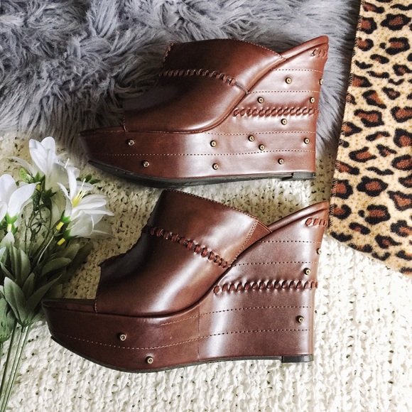 Carlos Santana Shoes - Carlos Santana Milos Boho Brown Chunky Wedge